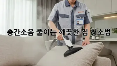 층간소음 줄이는 깨끗한 집 청소법